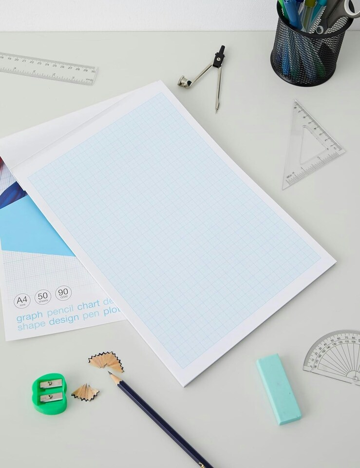 image 1 of A4 50 Sheets Graph Pad