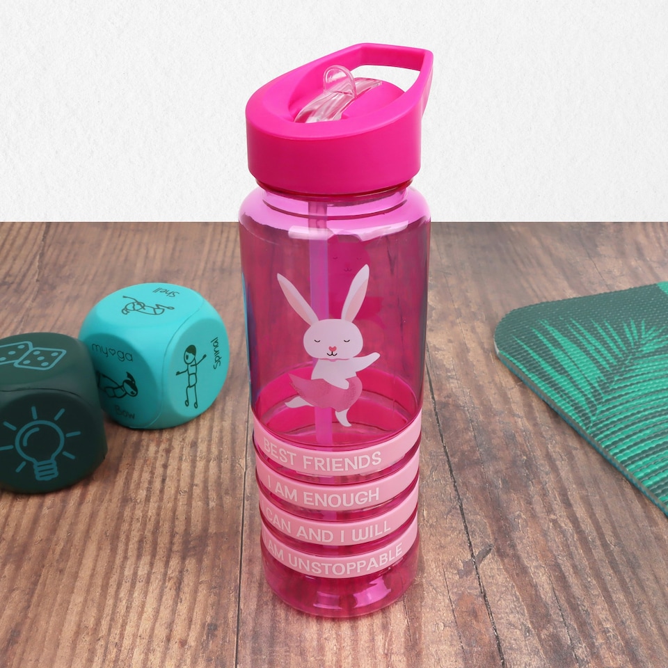 image 1 of Myga Kids' Positivity Band Water Bottles - Rabbit