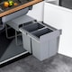 image 3 of Living and Home 40L Cabinet Pull-out Kitchen Double Waste Bin