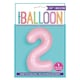 image 3 of Matte Lovely Pink Number 2 Helium Foil Giant Balloon 86cm / 34 in