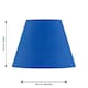 image 5 of Set of 2 Royal Blue Cotton 20cm Diameter Tapered Fabric Lamp Shades | Blue | Medium | 2