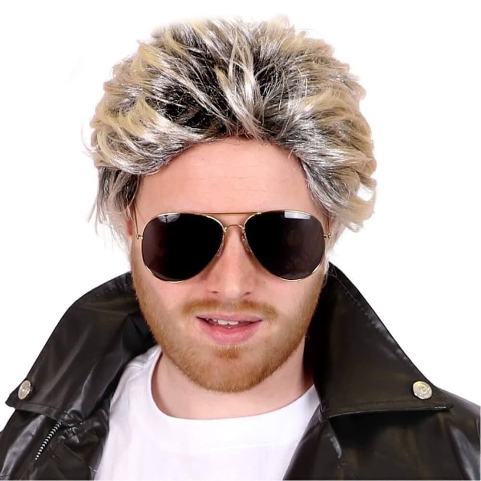 image 1 of Pack of 1 1980s Pop Star Wig Brown | One Size
