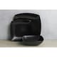 image 5 of Creative Tops Raven 12 Piece Black Stoneware Square Dinner Set