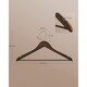 image 2 of 20-Pack Wooden Clothes Hangers with Shoulder Notches, Trouser Bar and Swivel Hook, Dark Walnut