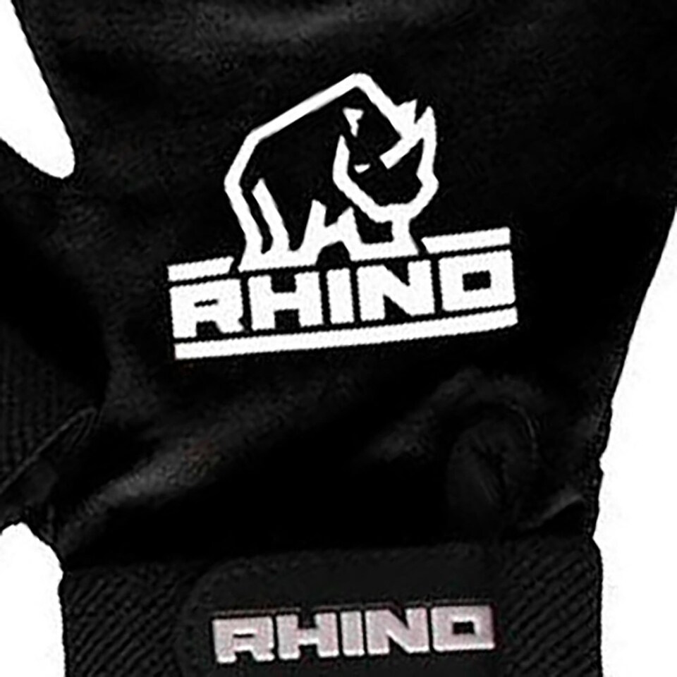 image 1 of Rhino Unisex Adult Pro Half Finger Rugby Mitts - Black - S-M