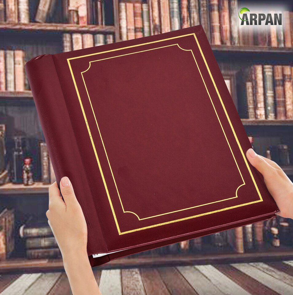image 1 of ARPAN Self Adhesive Spiral Ring Binding Photo Album – 36 Sheets / 72 Sides – Large Sticky Page Scrapbook Memory Album for Photos, Keepsakes & Special Occasions