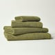 image 2 of Homescapes Moss Green Combed Egyptian Cotton Set of 2 Face Cloths 700 GSM | Green | 2