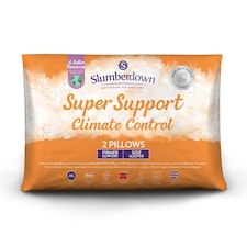 Slumberdown Climate Control Super Support Pillow, Firm Suppport, 2 Pack