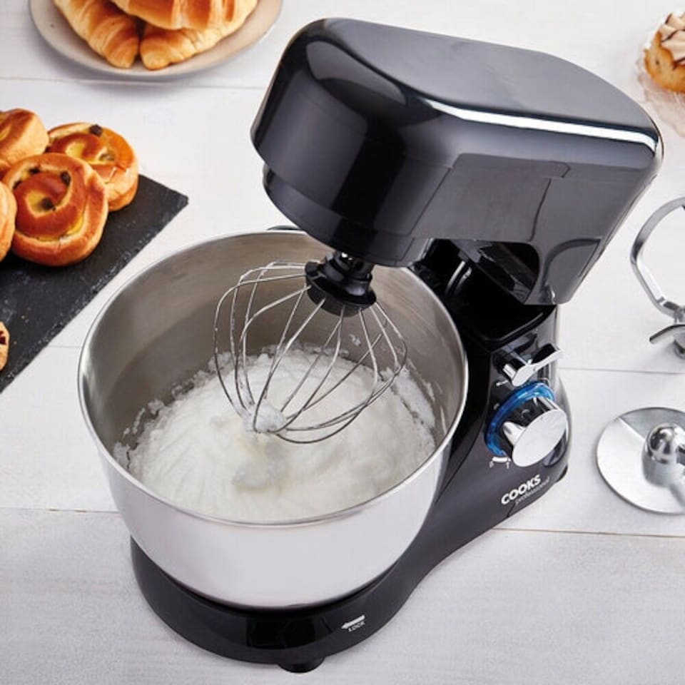 image 1 of Cooks Professional 1000W Stand Mixer with 4.5L Mixing Bowl & 8 Speeds | Black | Black