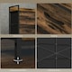 image 6 of HOMCOM Bedroom Chest of Drawers 6 Drawer Dresser w/ Shelf, Grey Wood Effect