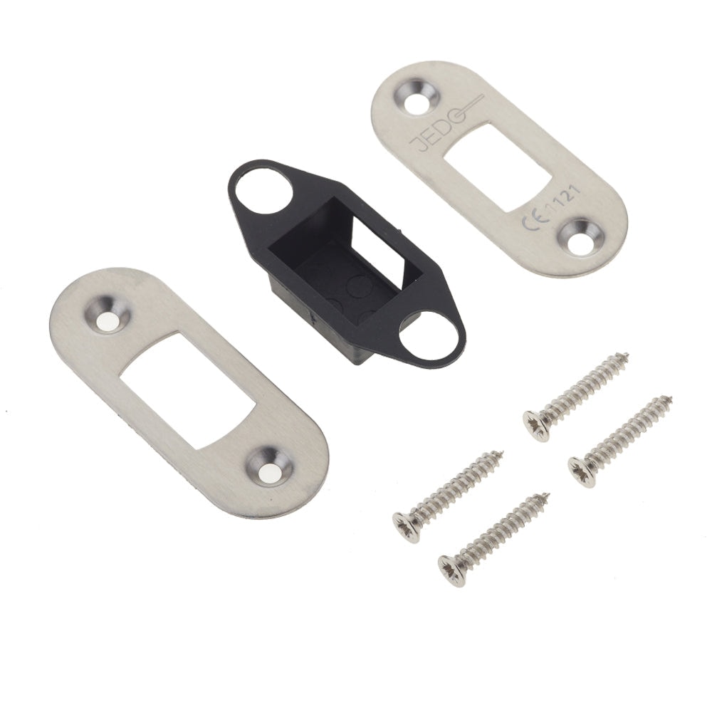 Heavy Duty Tubular Deadbolt Radiused Accessory Packs in Satin Stainless Steel - Door Bolt