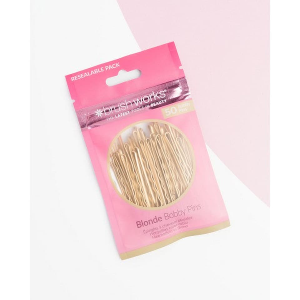 image 1 of Brushworks Blonde Bobby Pins 50 Pack | Yellow | Yellow | One Size