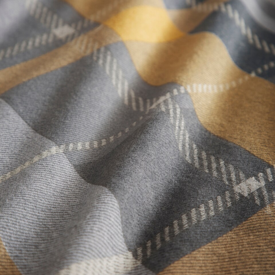 image 1 of D & D Colville Check Duvet Cover Set Ochre