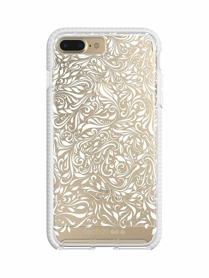 image 1 of Tech21 Evo Check Lace Case Cover iphone 7 8 Plus 5.5 White Clear T21-5676