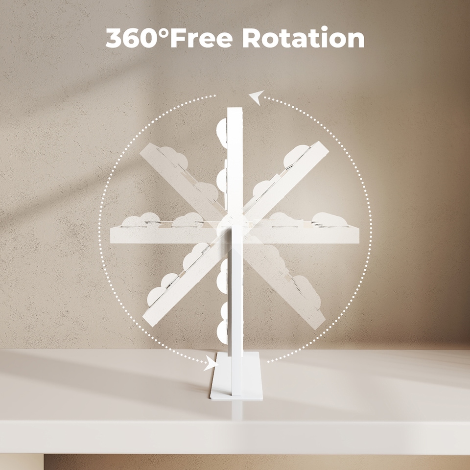 image 1 of Emitto LED Hollywood Makeup Vanity Mirror  Dimmable 3 Colour Lights 31x47cm