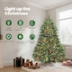 image 4 of HOMCOM 180cm Prelit Christmas Tree with Colourful DIY Synchronized LED Lights and Remote, Carolina Pine, Hinged Xmas Tree with Realistic Tips, 12 Modes, Daily Timer, Adjustable Brightness and Speed | Green