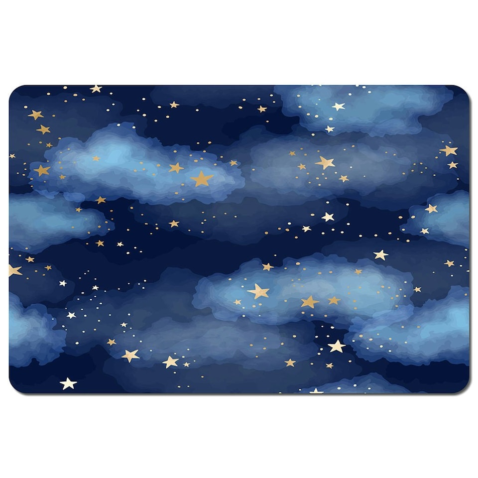 image 1 of Dark blue sky with gold foil constellations (Placemat & Coaster Set)