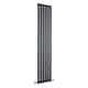 image 1 of Lucia Square Vertical Single Panel Radiator, 1800mm x 354mm Anthracite | Grey | Anthracite | 1