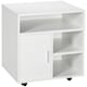 image 1 of HOMCOM Multi-Storage Printer Stand Unit Office Desk Side Mobile Storage w  Wheels Modern Style 60L x 50W x 65.5H cm - White
