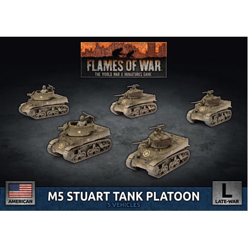 Flames of War: M5 Stuart Light Tank Platoon (Plastic) - Brand New