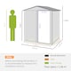 image 5 of Outsunny 5ft x 4ft Garden Shed, Metal Tool Storage Shed with Sliding Door, Sloped Roof and Foundation Kit for Garden, Patio, Green