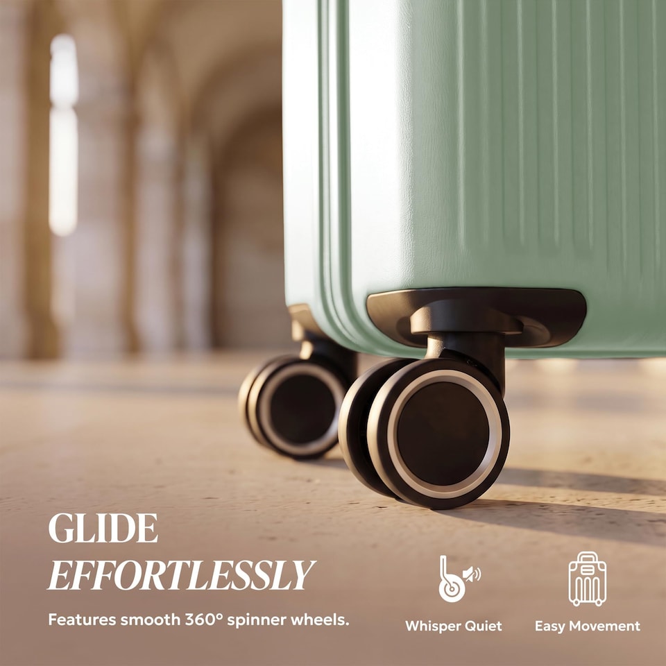 image 1 of Lugg Vacay Hard Shell Cabin Suitcase ABS 360 Spinner Wheels Water Resistant (40x30x20cm)