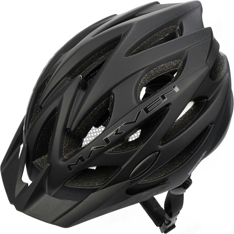 image 1 of Meteor Marven Cycle Helmet MTB Bike Skateboard Scooter Safety Gear Black | Black-Orange | S