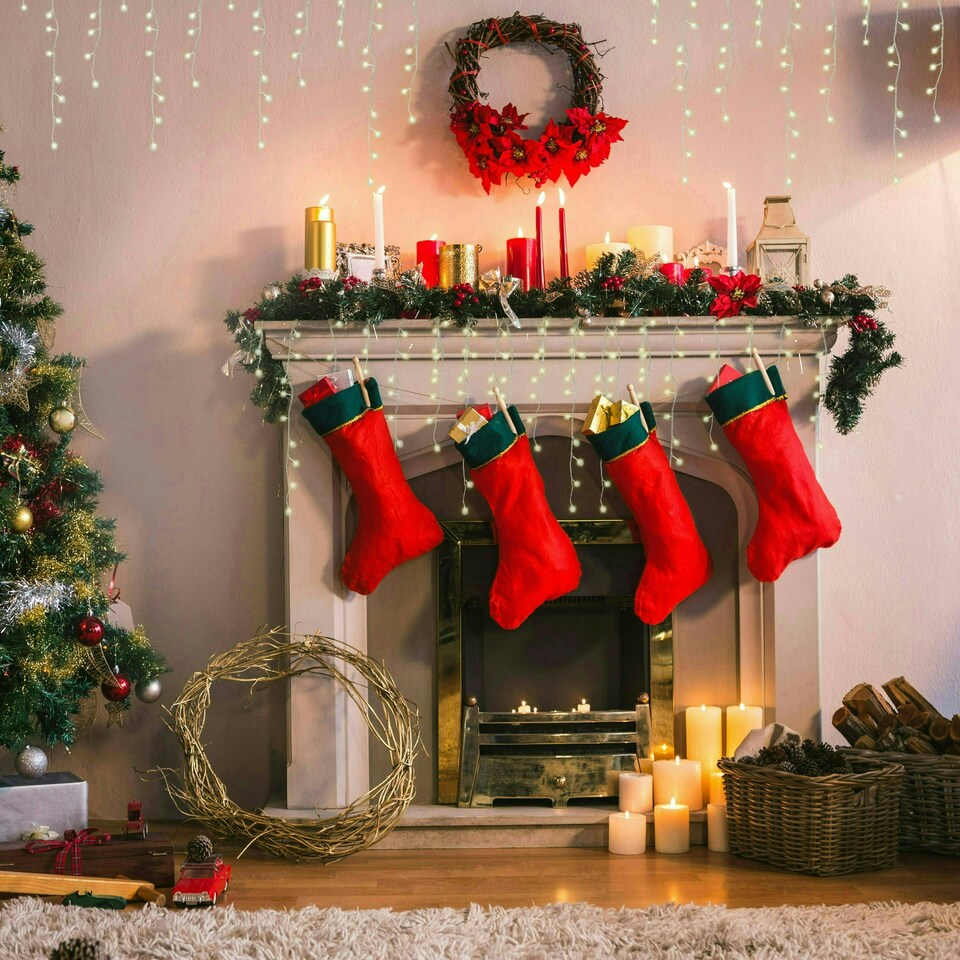 image 1 of The Christmas Workshop Warm White Icicle LED Christmas Lights