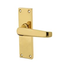 Golden Grace 3 Pairs Victorian Straight Lever Latch Door Handles in Polished Brass Finish - 120mm x 40mm | Gold | 3 Pairs