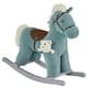 image 1 of HOMCOM Kids Plush Ride-On Rocking Horse with Plush Toy Sound Handle Grip