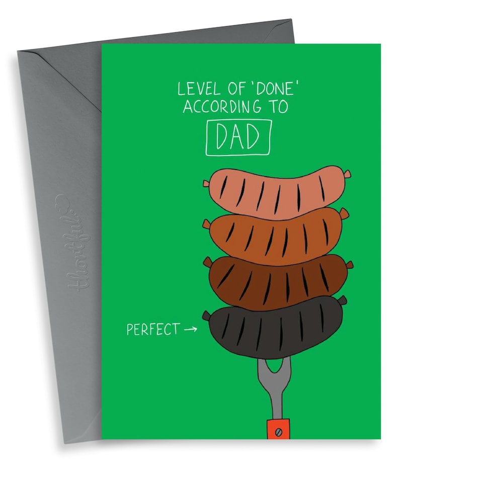 image 1 of Funny BBQ Sausage Father's Day Card