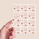 image 2 of Vintage Floral Romance Square Stickers 65mm - Sheet of 12