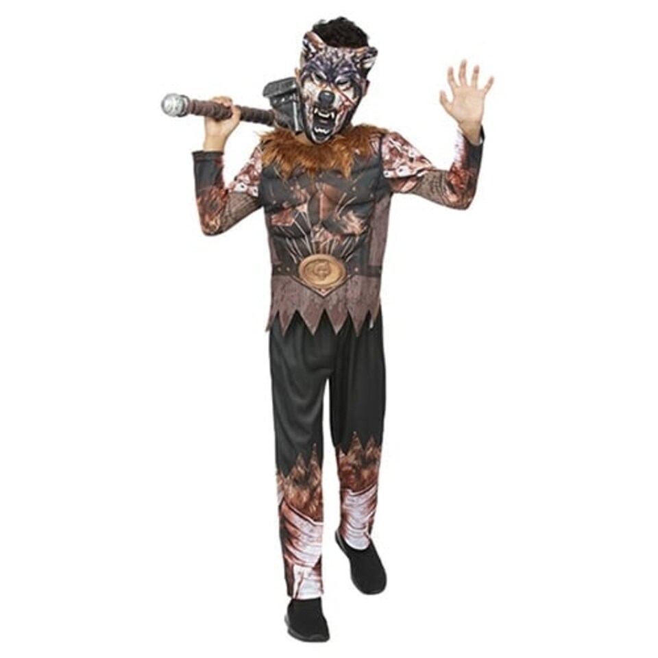 image 1 of Werewolf Warrior Boys Fancy Dress Costume Kids Large - Age 10-12