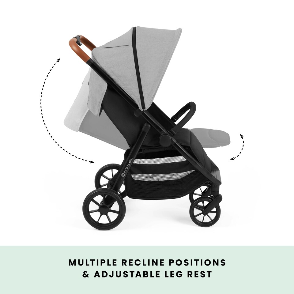 image 1 of Stomp Stride Stroller – from Birth to 22kg, Extra-Large Seat, Multi-Terrain Wheels, Raincover & UPF 50+ Hood (Pearl Grey)