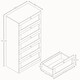 image 5 of Vida Designs Altino 3 Piece Bedroom Set (2 Drawer Bedside, 5 Drawer Chest, 2 Door 2 Drawer Wardrobe), Black