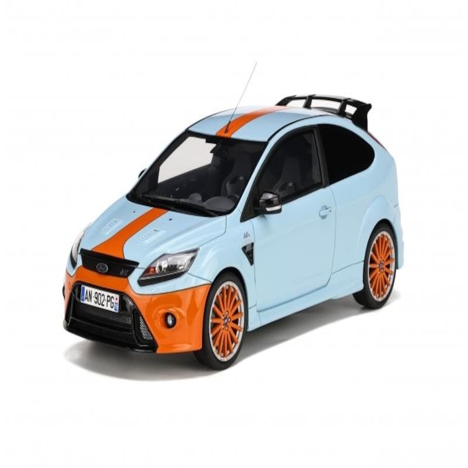 image 1 of 2010 Ford Focus MK2 RS Le Mans Blue and Orange 1:18 Scale Otto Mobile OT1011