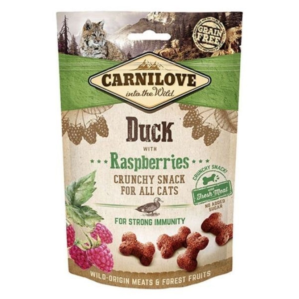 image 1 of Carnilove Duck with Raspberries Cat Treat 50g (3 Packs)