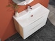 image 5 of AICA 800mm Wall-Hung White Bathroom Vanity Unit With Integrated Sink,2 Soft-Close Drawers for Storage