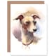 image 1 of Dog Lover Italian Greyhound Portrait Watercolour Animal Greeting Card