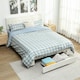 image 8 of HOMCOM King Size Bed Frame with Storage and Adjustable Headboard, Cream