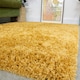 image 4 of KUKOON Ochre Yellow Deep Pile Shaggy Living Room Area Rug 240cm x 330cm