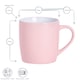 image 3 of Argon Tableware Coloured Coffee Mugs - 350ml - Pink - Pack of 6 | Pink | Pink | 6