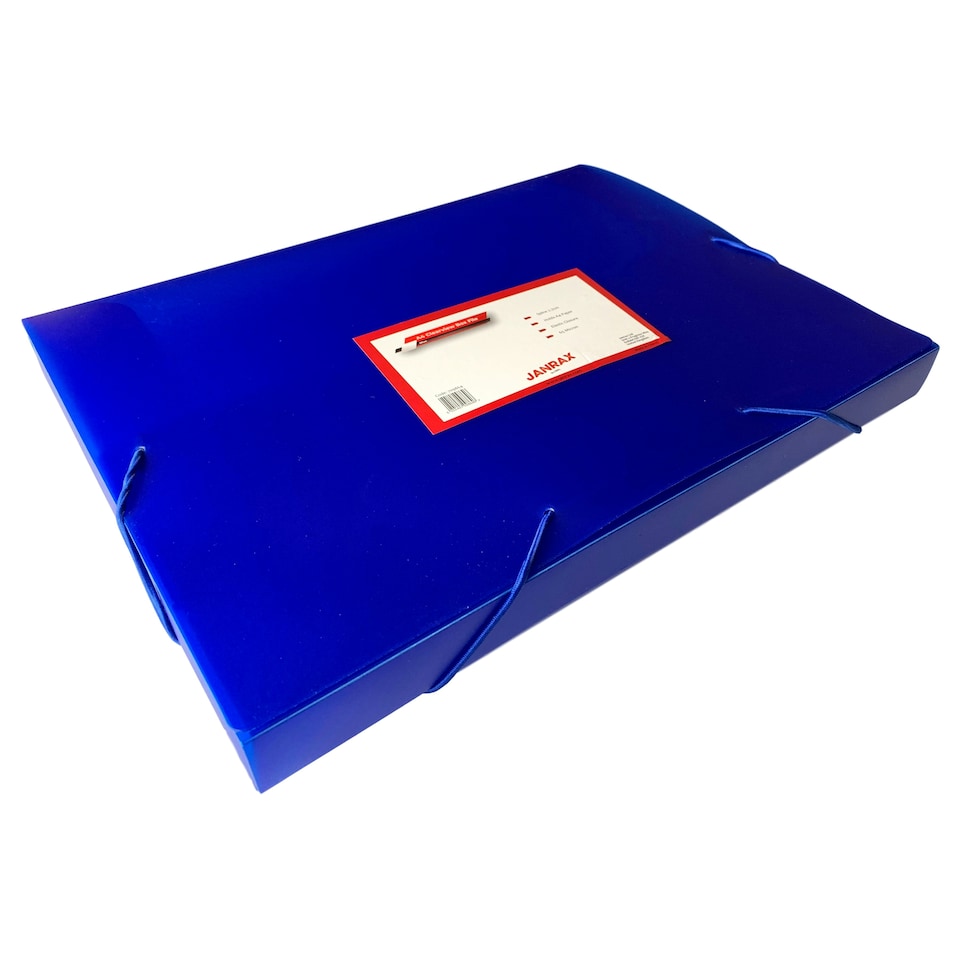 image 1 of A4 Clearview Blue Box File with Elastic Closure