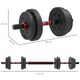 image 3 of HOMCOM 15kg 2 in 1 Adjustable Dumbbells Weight Set, Dumbbell Hand Weight Barbell for Body Fitness, Lifting Training for Home, Office, Gym, Black