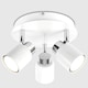 image 2 of ValueLights Benton White IP44 Round Adjustable Ceiling Light White