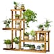 image 1 of Neo 6 Tier Wooden Plant Stand for Balcony Indoor Garden & Patio Outdoor Flower Shelf Display Rack