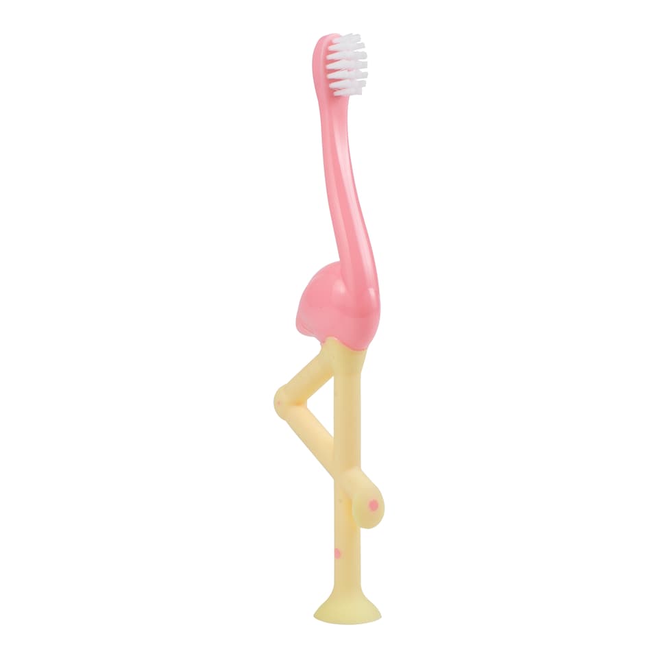 image 1 of Dr Brown's Toddler Toothbrush Flamingo Design 1-4 Years