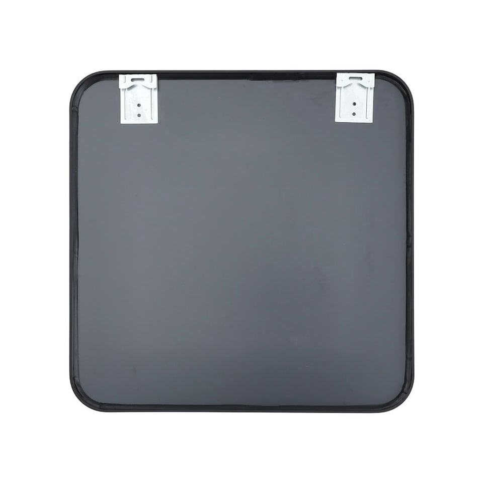 image 1 of Living and Home Square Wall Mirror Black - 50cm