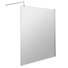 Balterley Toughened Safety Glass Wetroom Screen with Support Bar