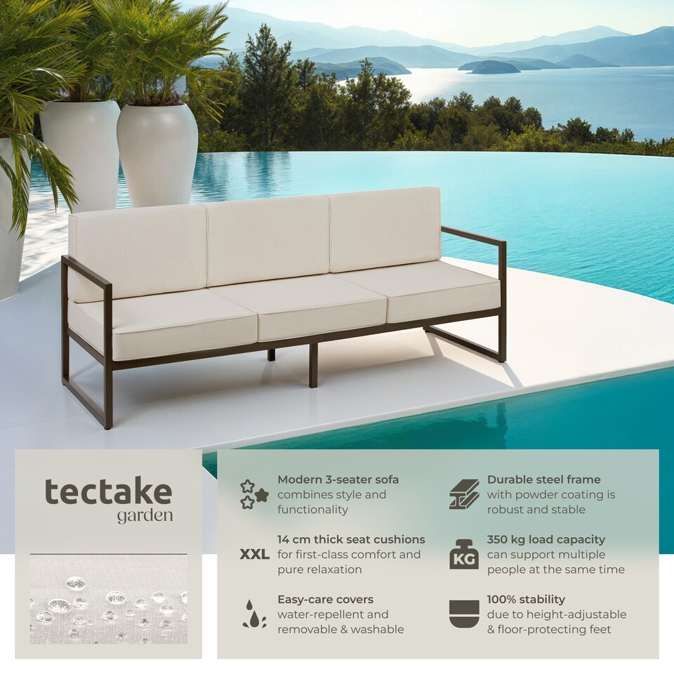 image 1 of Garden Furniture Comosa - for 3 people, XXL padding, 1 sofa